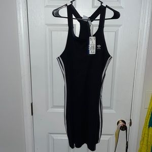 Adidas Women Racerback Dress Size Large Black BRAND NEW $40